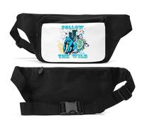 Gorilla Follow The Wild Peace Sign Unisex Waist Bag Black