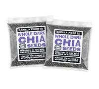 Gorilla Food Co. Chia Seeds - 1.6kg (2 x 800g) | Dark (Black) | Whole | Raw | Non-GMO