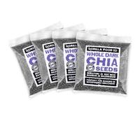 Gorilla Food Co. Chia Seeds - 3.2kg (4 x 800g) | Dark (Black) | Whole | Raw | Non-GMO