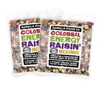 Gorilla Food Co. Colossal Energy Raisin' Megamix Deluxe Mixed Nuts and Raisins - 1.6kg (2 Packs) | Raw | Unsalted | 10 Nut & Raisin Mix | Resealable Pack
