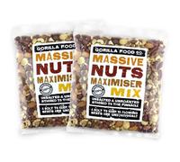 Gorilla Food Co. Massive Nuts Maximiser Deluxe Mixed Nuts (w/Macadamias) - 1.6kg (2 Packs) | Raw | Unsalted | 10 Nut Mix | Resealable Pack
