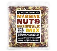 Gorilla Food Co. Massive Nuts Maximiser Deluxe Mixed Nuts (w/Macadamias) - 800g | Raw | Unsalted | 10 Nut Mix | Resealable Pack