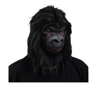 Gorilla Full Head Latex Mask - Thick Hair Funny Ape Chimpanzee Mask for Men Halloween Carnival Masquerade Cosplay Fancy Dress Party
