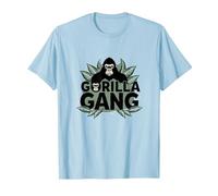 Gorilla Gang: Fierce Primate Crew for Nature Lovers T-Shirt, Men, Baby Blue, S