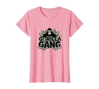 Gorilla Gang: Fierce Primate Crew for Nature Lovers T-Shirt, Women, Pink, M
