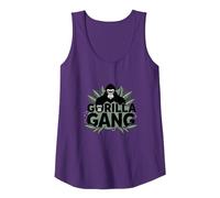 Gorilla Gang: Fierce Primate Crew for Nature Lovers Tank Top, Women, Purple, M