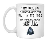 Gorilla Gift, Gorilla Mug, Gorilla Lover Gift, Funny Gorilla Gifts, Gifts For Gorilla Lovers, Women, Men, Him, Dad, Her, Crazy Gorilla Lady 11oz