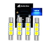 Gorilla Glow 28mm 29mm 6000K Fuse Festoon LED Blue Lights Bulbs for Car Dome Map Door Courtesy Sun Visor Vanity Mirror Door Boot Lights 2835 Pack of 4