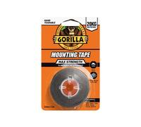 Gorilla Glue 114791 Max Strength Indoor Mounting Tape 25Mm X 1.5M Black