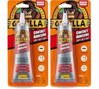 Gorilla Glue - Contact Adhesive - Crystal Clear - Permanent Bond - 75g x2
