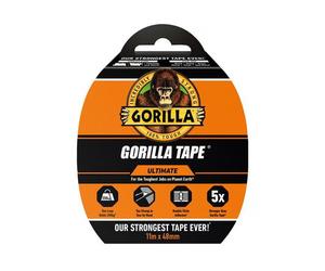 Gorilla Glue Gorilla Tape Ultimate Black 11m x 48mm Extra Strong Tough Grip