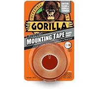 Gorilla Glue Heavy Duty Mounting Tape Double Sided Weatherproof Clear Black