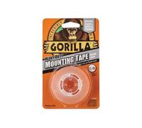 Gorilla Glue Heavy-Duty Mounting Tape Multi Colour (Crystal Clear, 25.4mm X 1.52M)