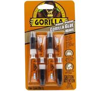Gorilla Glue Original Minis Four Pack, 100% Waterproof, Indoor & Outdoor, Polyurethane Glue, Versatile Bonding Adhesive, Easy Application Nozzle, 4 - 3g Tubes (Pack of 1)