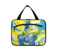 Gorilla Green Asthetic Hanging Mens Toiletry Bag with Hook, Designer Unisex Cosmetic Makeup Bag for Essentials for Women Backpacking organizador de maquillaje para L