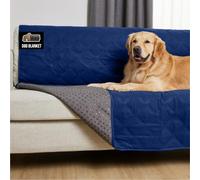 Gorilla Grip 100% Waterproof Dog Blanket, Pet Friendly Reversible Throw Essential for Large Dogs, Tear Resistant Leakproof Washable Couch Cushion Bed Protector Cover for Indoor Furniture, 68x82 Navy