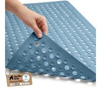 GORILLA GRIP Bath Tub Shower Mat, Bathtub Floor Liner, 35x16 Sky Blue