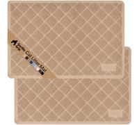 GORILLA GRIP Cat Litter Box Mat, Coiled Mesh Trapping Mats, 24x17 Beige