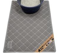 GORILLA GRIP Cat Litter Box Mat, Coiled Mesh Trapping Mats, 30x20 Gray
