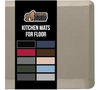 GORILLA GRIP Comfortable Cushioned Kitchen Mats for Floor, 39x20, Waterproof and Stain Resistant Soft Top, 3/4 Inch Thick Ergonomic Standing Desk Anti Fatigue Mat, Foam Supports Ankles and Feet, Taupe
