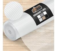 GORILLA GRIP DuraGuard Shelf Liner, Non-Adhesive Cabinet Liners for Kitchen Drawers, Shelves, Refrigerator, Pantry Storage, Bathroom Closet, Durable Waterproof BPA Free Ribbed Plastic, 12x20 Clear