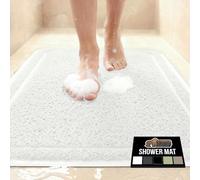 GORILLA GRIP Exfoliating Bath and Shower Mat, Textured Backing, 24x16 White