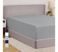 Gorilla Grip Fitted Stay in Place King Bed Sheet, Extra Deep Pocket Sheets, Soft Breathable Lightweight Microfiber, All Around Elastic Bottom, Oeko-Tex, Wrinkle, Fade, and Shrink Resistant, Salt