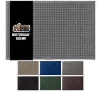 Gorilla Grip Ultra Absorbent Moisture Guard Doormat, Absorbs Up to 1.7 Cups of Water, Stain and Fade Resistant, Spiked Rubber Backing, All Weather Mats Capture Dirt, Indoor Outdoor, 29x17, Grey
