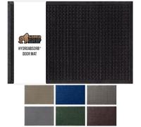 GORILLA GRIP Front Door Mat, Indoor Outdoor Ultra Absorbent Moisture Guard Doormat, Absorbs Up to 1.7 Cups of Water, Stain and Fade Resistant, Rubber Backing Doormats, Captures Dirt, 29x17 Black