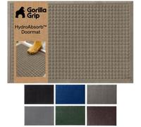 GORILLA GRIP® HydroABSORB Door Mat for Indoor Outdoor Use, 29x17 Beige