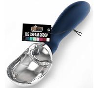 Gorilla Grip Large, Comfortable Handle, Heavy Duty Ice Cream Scoop, Professional Grade Scooper, Get Perfect Shape Scoops, Great for Spooning Frozen Hard Gelato and Sorbet, Cookie Dough, Melon, Blue