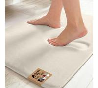 GORILLA GRIP® Memory Foam Bath Rug for Bathroom, 24x17 Champagne