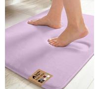 GORILLA GRIP® Memory Foam Bath Rug for Bathroom, 24x17 Purple