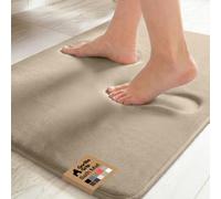 GORILLA GRIP® Memory Foam Bath Rug for Bathroom, 30x20 Taupe