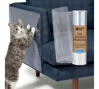 GORILLA GRIP No Pin Cat Scratch Furniture Protector, Puncture Resistant Heavy Duty Adhesive Couch Guard, Transparent Anti-Scratch Clawing Deterrent Cover for Sofa, Flexible Cut to Fit Roll, 17" x 48"