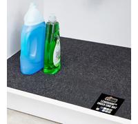 Gorilla Grip Non-Adhesive Under Sink Mat for Kitchen Cabinet, Waterproof Quick Dry Shelf Liner, Durable Absorbent Felt Mats for Bathroom Sinks, Protect Cabinets, Dresser, Easy to Trim, 24x30 Charcoal