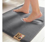Gorilla Grip Original Absorbent Premium Machine Washable, Luxury Plush Comfortable Thick Memory Foam Cushioned Soft Floor Mats (Graphite)