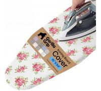 GORILLA GRIP Padded Ironing Board Cover, 15x54 Pink Floral