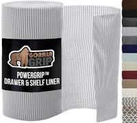 GORILLA GRIP, PowerGRIP Shelf Liner - Thick and Durable Non-Adhesive Kitchen Furniture Protector Cabinet Drawer Liner - Easy to Install - Breathable Mat