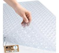 GORILLA GRIP Rectangle (35-Inch-by-16-Inch) Non-Slip Machine Washable Bath Mat, Clear