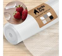 GORILLA GRIP Shelf Liner, Non-Adhesive Cabinet Liners, 12" x20' Clear