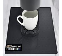 GORILLA GRIP Silicone Coffee Mat, 10x14, Espresso Drink Bar Station | 100% Waterproof, Multipurpose Slip and Heat Resistant Dish Drying Mat, Stays in Place, Keep Kitchen Counter Clean, Home Decor