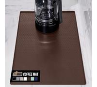 GORILLA GRIP Silicone Coffee Mat, Espresso Bar Essentials, 11.5x18.5, Brown