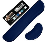 GORILLA GRIP Silky Gel Memory Foam Wrist Rest for Computer Keyboard Mouse Ergonomic Design for Pain Relief Desk Pads Support Hand and Arm Mouse Pad Pads