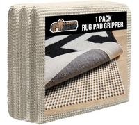 GORILLA GRIP Extra Strong Rug Pad Gripper, Grips Keep Area Rugs Safe and in Place, Thick, Slip and Skid Resistant Pads for Hard Floors Under Carpet Mat Cushion and Hardwood Floor Protection 2x6 FT