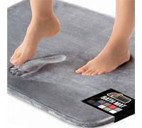 Gorilla Grip Thick Memory Foam Bath Rug, Soft Absorbent Luxury Mats, 30x20 Plush Velvet Topside, Machine Wash, Quick Dry Rugs, Comfortable Cushioned Bathroom Floor Mat for Bathtub and Shower, Graphite