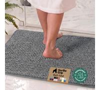 GORILLA GRIP Thick Soft Absorbent Chenille, Quick Dry Microfiber Bath Rug Mat 30x20, Rubber Backing Washable Shower Floor Rug, Bathmat Runner, US Designed Home Decor