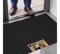 GORILLA GRIP Traffic Guard Indoor Outdoor Heavy Duty Door Mat, 47x35 Black | Waterproof Front Entryway Doormat, Strong Backing Commercial Rugs for Office, Hallway, Garage, Patio, Low Profile Runner Rug
