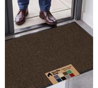 GORILLA GRIP Traffic Guard Indoor Outdoor Heavy Duty Door Mat, 47x35 Brown | Waterproof Front Entryway Doormat, Strong Backing Commercial Rugs for Office, Hallway, Garage, Patio, Low Profile Runner Rug