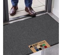 GORILLA GRIP Traffic Guard Indoor Outdoor Heavy Duty Door Mat, 47x35 Gray | Waterproof Front Entryway Doormat, Strong Backing Commercial Rugs for Office, Hallway, Garage, Patio, Low Profile Runner Rug